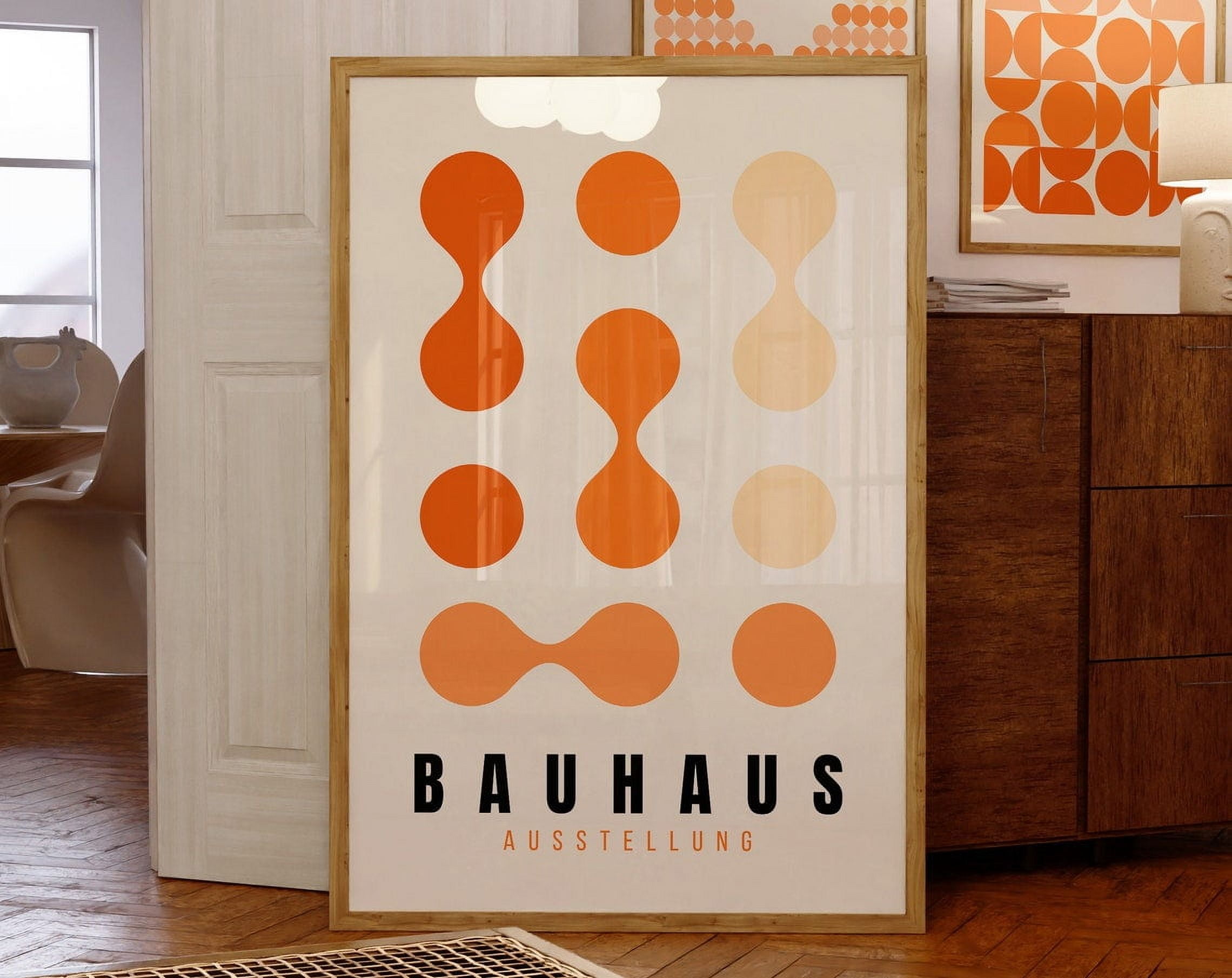 Orange Geometric Bauhaus Exhibition Poster Print Bauhaus Abstract ...