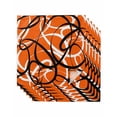 thumbnail image 1 of Orange Geometric Cloth Napkins Set of 6 Reusable Dinner Napkins, Black White Striped Abstract Lines Art Cocktail Napkin Washable Table Napkins for Wedding/Holiday Party/Baby Shower 20"x20", 1 of 7