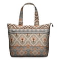 thumbnail image 1 of Orange Geometric Diamond Cross Pattern Travel Tote Bags for Women Carry On,Large Weekender Bags for Women Travel,Multi Functional Duffle Bag for Work,Shopping,Sports, 1 of 5
