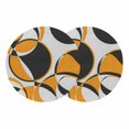 thumbnail image 1 of Orange Geometric Round 13 Inch Placemats Set of 2, Modern Abstract Lines Textured HeatResistant Non Slip Place Mats for Dining Table, Wipeable Braided Kitchen Table Mats for Housewarming, 1 of 9