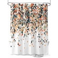 thumbnail image 1 of Orange Geometric Stall Shower Curtain, Waterproof Shower Curtains for Bathroom, Abstract Plaid Colorful Grid Texture Washable Fabric Cloth Bath Curtain for Bathtub Decoration with Hooks 36x72 Inches, 1 of 6