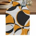 thumbnail image 1 of Orange Geometric Table Runner 90 Inches, Modern Abstract Lines Textured Bed Runner Dresser Scarves Tabletop for Indoor Outdoor Parties/Ceremony/Banquet, 13" x 90", 1 of 9