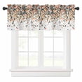 thumbnail image 1 of Orange Geometric Valances for Windows Abstract Plaid Colorful Grid Texture Rod Pocket Curtain Valance Window Treatment Short Curtains for Kitchen Living Room, 60"x18", 1 of 5