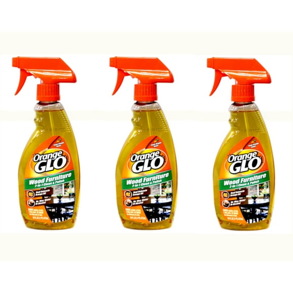 Orange Glo Wood Furniture 2-in-1 Clean & Polish 16 Ounce - Pack of 3