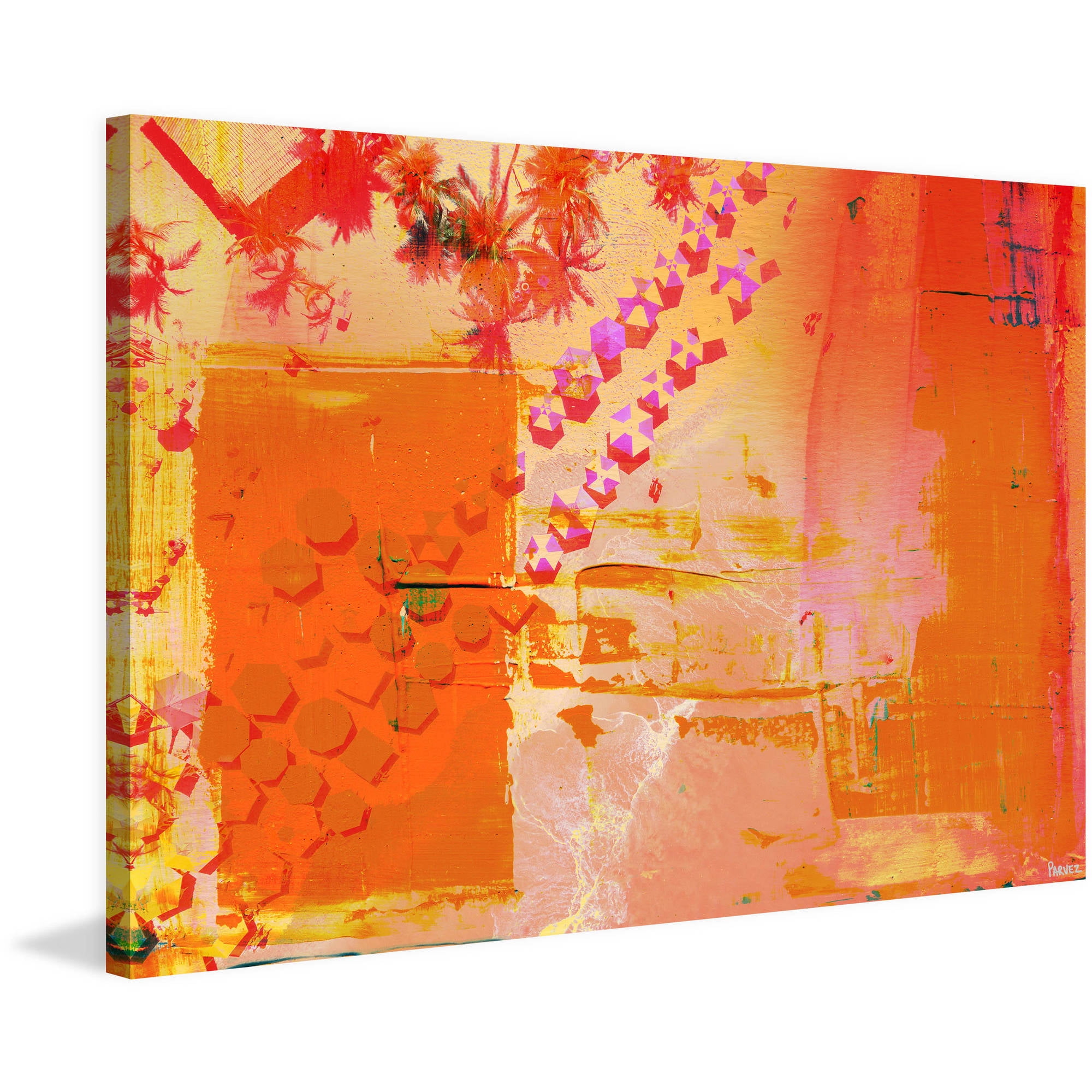 "Orange Glow" Painting Print on Wrapped Canvas