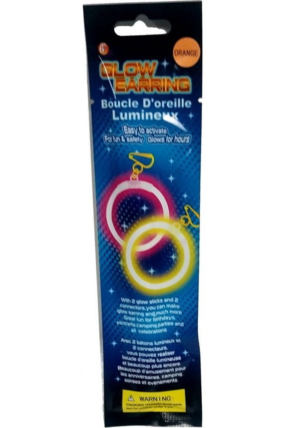 Orange Glow Stick Earrings