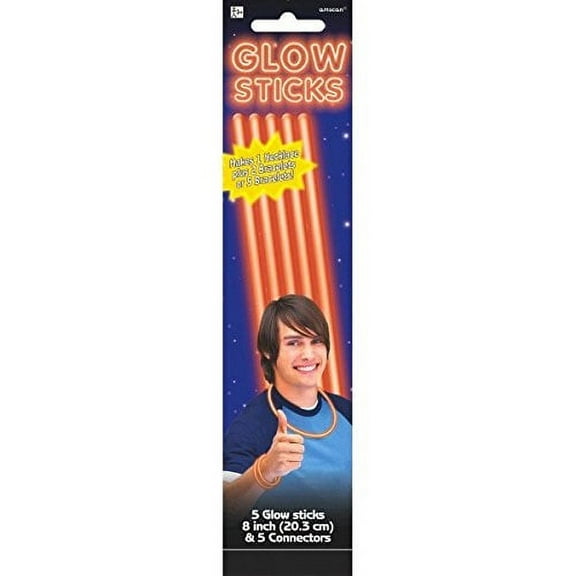 Orange Glow Sticks, 5 Ct. | Party Supply