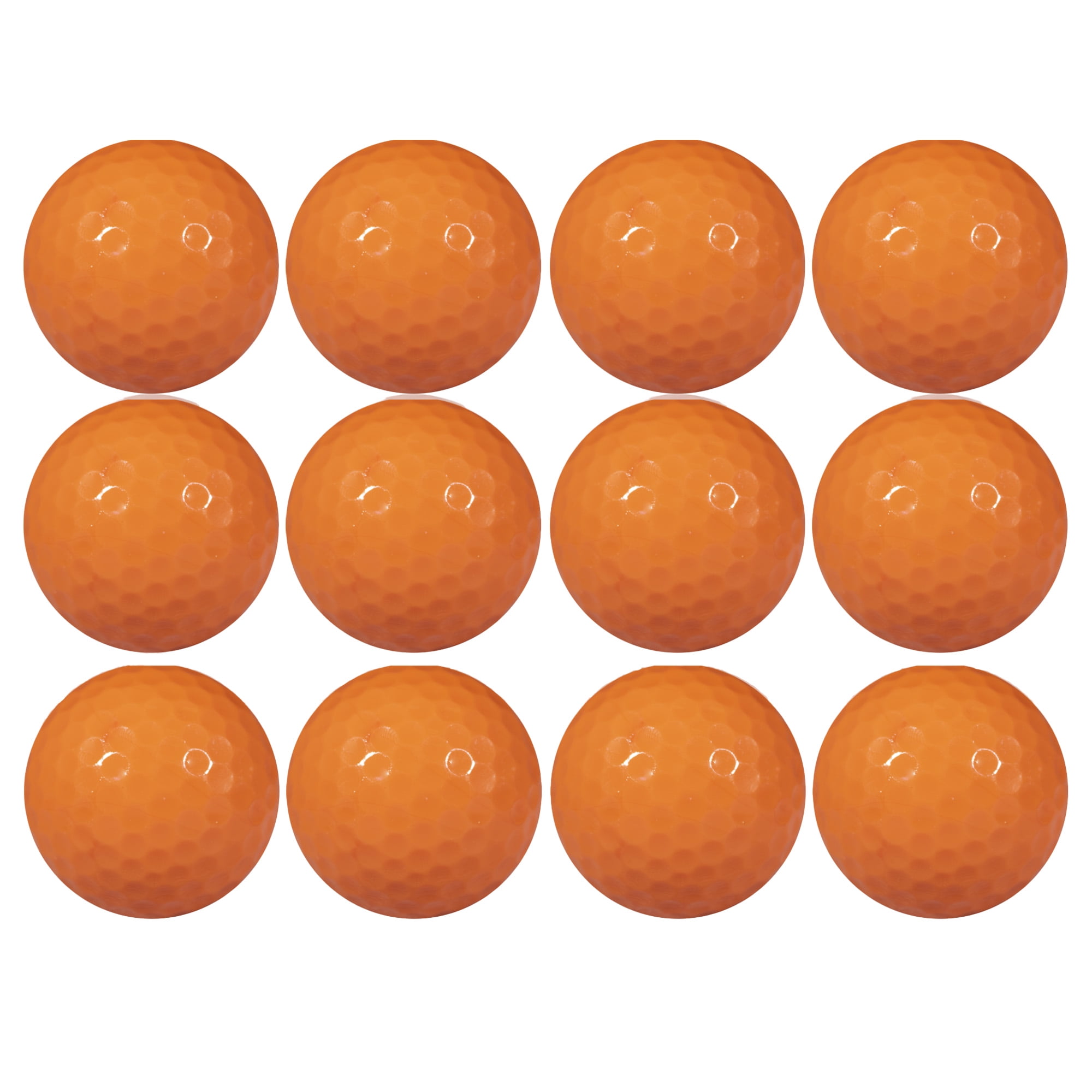 Orange Golf Balls – 12 Pack – Unbranded High-Visibility Balls by GBM Golf