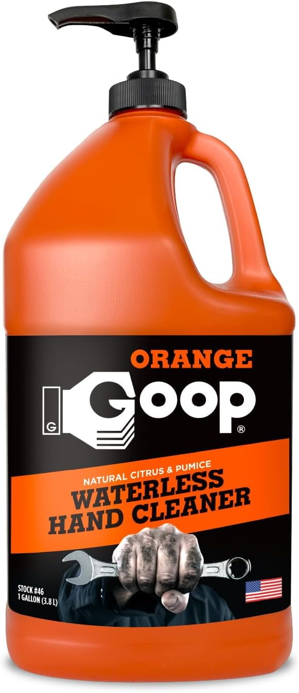 Orange Goop Liquid with Pumice MultiPurpose Waterless Hand Cleaner 1