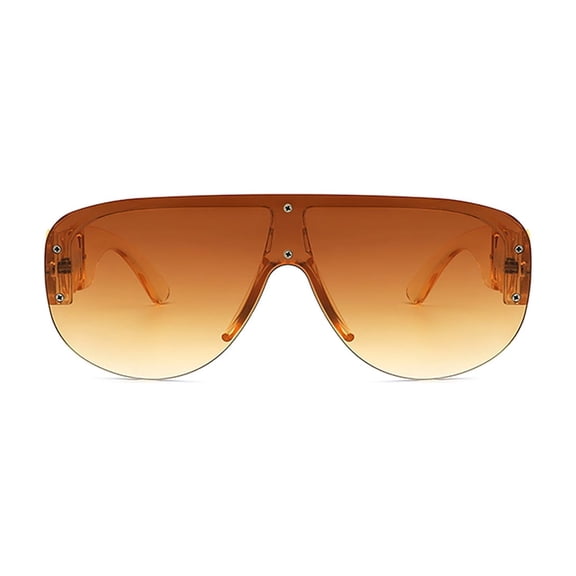 Orange Gradient Narrow Sunglasses - Warm Tone UV Protection Summer Beach & Casual Daily Shades