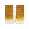 thumbnail image 1 of Orange Gradient Sheer Curtains 2 Panels Set Watercolor Abstract Orange Gradient Water Ripples Sheer Window Curtains Light Filtering Rod Pocket Voile Drapes for Bedroom Living Room 52"x63", 1 of 8