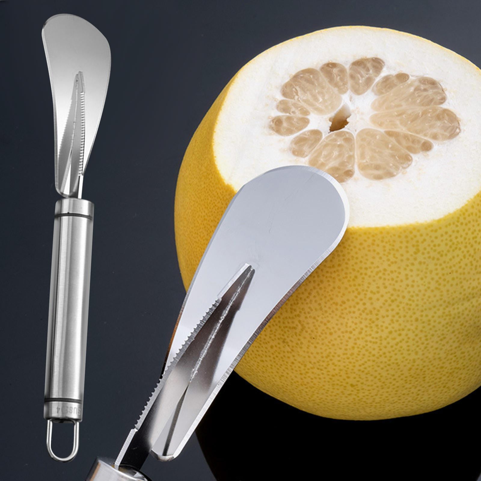 2 Pieces Stainless Steel Pomelo Opener,Orange Stripper Peeler,Fruit  Grapefruit Opener Cutter,Practical Cutting Tools (One large And One Small)