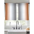 thumbnail image 1 of Orange Gray Abstract Sheer Curtains 54 Inches Long 2 Panels Countryside Modern Light Filtering Semi Sheer Window Curtains Drapes for Bedroom Living Room 52"x54", 1 of 7