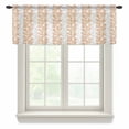 thumbnail image 1 of Orange Gray Botanical Valance Curtains for Kitchen/Living Room/Bathroom/Bedroom Window,Rod Pocket Small Topper Half Short Window Curtains Sheer Scarf,Pastoral Spring Summer Leaf Aesthetics 42"x18", 1 of 8