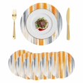 thumbnail image 1 of Orange Gray Round 15 Inch Placemats Set of 6, Retro Country Abstract Ombre Aesthetic HeatResistant Non Slip Place Mats for Dining Table, Wipeable Braided Kitchen Table Mats for Housewarming, 1 of 9