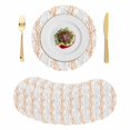 thumbnail image 1 of Orange Gray Round Placemats Set of 8, Braided Polypropylene Place Mats, Pastoral Botanical Branch Aesthetics Washable Table Mats for Kitchen Dinner Holiday Wedding Party Coffee Table Decoration 15", 1 of 9