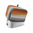 thumbnail image 1 of Orange Gray Toaster Cover 4 Slice, Large Kitchen Appliance Covers, Farmhouse Retro Gradient Wooden Grain Toaster Oven Cover with Loop, Bread Machine Cover Polyester Dust Cover Protection, 1 of 4