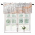 thumbnail image 1 of Orange Gray White Kitchen Valances for Windows 42x18 Inch Kitchen Curtains Valances Rod Pocket Modern Farmhouse Abstract Marble Bathroom Window Valances for Window Treatment Decor, 1 of 6