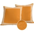 thumbnail image 1 of Orange Greek Key Outdoor Pillow Covers 24x24 Set of 2,Waterproof Patio Throw Pillowcase Protectors,White Greece Ancient Farmhouse Geo Decorative Pillow Shams Cushion Covers for Seat Bed Couch Sofa, 1 of 8