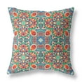 thumbnail image 1 of Orange Green Cloverleaf Indoor Outdoor Throw Pillow, 1 of 4