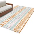 thumbnail image 1 of Orange Green Ethnic Tribe Area Rug Washable 3x5 Entryway Rug Non-Slip Indoor Low Pile Boho Traditional Geometric Floor Carpet Small Rugs for Bedroom Office Living Room Kitchen Entrance Nursery, 1 of 9