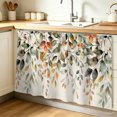 thumbnail image 1 of Orange Green Eucalyptus Leaves Cabinet Curtain 32"Wx55"L,Dustproof Pantry Door Curtain with Self Adhesive Tape,Fall Botanical Rustic Tall Storage Cover Privacy Drape for Bathroom Kitchen Laundry Room, 1 of 9