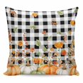 thumbnail image 1 of Orange Green Fall Pillow Covers 16x16 Inch Decorative Throw Pillow Cover, Pumpkins Maple Leaf Thanksgiving Plaid Sofa Pillowcases Accent Cushion Case Home Decor Bedroom Living Room, 1 of 6