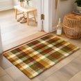 thumbnail image 1 of Orange Green Plaid Washable Small Entryway Area Rugs 2'x3', Rustic Warm Palette Terracotta Sage Gingham Plaid Washable Throw Rug Non-Slip Sturdy Edge Binding Carpet for Front Door Floor Room Entry, 1 of 9