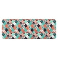 thumbnail image 1 of Orange Green White Checkerboard Checkered Pattern Kitchen Rug Mat,Kitchen Runner Rugs Non Skid Washable,Decorative Kitchen Floor Mats for Kitchen,Sink,Laundry,17"x47.2", 1 of 7