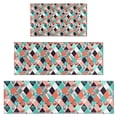 thumbnail image 1 of Orange Green White Checkerboard Checkered Pattern Kitchen Rugs Sets Of 3,Kitchen Runner Rugs Non Skid Washable,Decorative Kitchen Floor Mats for Kitchen,Sink,Laundry,17"x30"+ 17"x47" + 17"x59", 1 of 6