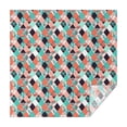 thumbnail image 1 of Orange Green White Checkerboard Checkered Pattern Square Tablecloth,Waterproof Square Table Cover,Wipeable Spillproof Washable Table Cover for Home Kitchen Party Decor 52"x52"(132x132cm), 1 of 6
