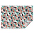 thumbnail image 1 of Orange Green White Checkerboard Checkered Rectangle Tablecloth 60"x84",Waterproof Polyester Rectangle Table Cloth, Wipeable Spillproof Polyester Tablecloth for Dining, Camping, Indoor and Outdoor, 1 of 5