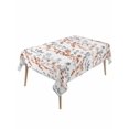 thumbnail image 1 of Orange Grey Botanical Table Cloth, Waterproof Tablecloth for Rectangle Tables, Spring Floral Summer Farmhouse Reusable Washable Fabric Table Cover for Restaurant Kitchen Dining Tables 54"x108", 1 of 9