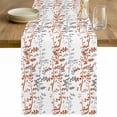 thumbnail image 1 of Orange Grey Botanical Table Runner - 108 Inch Long Spring Floral Summer Farmhouse Cotton and Linen Blended Dress Scarves Farmhouse Table Runner for Kitchen Dining, Coffee Table, 13" x 108", 1 of 8
