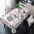 thumbnail image 1 of Orange Grey Coastal Table Cloth Waterproof Tablecloths, Summer Beach Coral Shell Ocean Tablecloth Dining Table Cover for Kitchen Party Tabletop Outdoor, Rectangle Tablecloth 54x108 Inch, 1 of 9