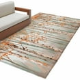 thumbnail image 1 of Orange Grey Forest 3'x5' Washable Rug, Grey Modern Art Oil Painting Non-Slip Area Rugs for Entryway Kitchen Classroom, Dorm Throw Carpet, Low Pile Soft Indoor Floor Mat, 1 of 9
