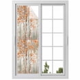 thumbnail image 1 of Orange Grey Forest Window Privacy Film, Grey Modern Art Oil Painting Static Cling UV Sun Blocking Heat Control Window Tint Day and Night, Non-Adhesive One Way Windows Privacy Cover 17.7''x78.7'', 1 of 7