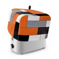 thumbnail image 1 of Orange Grey Geometric Toaster Cover 2 Slice, Modern Black White Abstract Art Dustproof Bakeware Oven Protector with Top Hook, Waterproof Small Kitchen Appliance Toasters Dust Cover, 12"x7.5"x8", 1 of 5