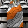 thumbnail image 1 of Orange Grey Ombre Table Runner 36 Inches Long, Modern Geometric Abstract Aesthetics Cream Kitchen Coffee Dining Table Decoration for Home Party Birthday Wedding Home Decor 13x36 Inches, 1 of 8