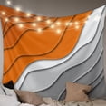 thumbnail image 1 of Orange Grey Ombre Tapestry for Bedroom Wall Hanging Tapestry,Modern Geometric Abstract Aesthetics Cream Ceiling Backdrop Tapestries Poster Blanket Wall Decor for Teens Room Living Room Dorm 51" x 59", 1 of 8