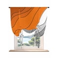thumbnail image 1 of Orange Grey Ombre Tie Up Curtains for Windows 63 Inch Length Balloon Curtains Kitchen Adjustable Balloon Window Shade Modern Geometric Abstract Aesthetics Cream Tie Up Bathroom Curtain Window 52"x63", 1 of 6
