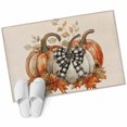 thumbnail image 1 of Orange Grey Pumpkins Fall Large Area Rugs for Bedroom Living Room, Soft Non Slip Carpet Bedside Rug, Thanksgiving Rustic Rectangular Floor Cover Kitchen Accent Rug 2'x3' for Dining Room/Office, 1 of 9