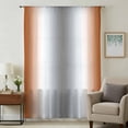 thumbnail image 1 of Orange Grey Sheer Curtains 45 Inches Long, Gray Farmhouse Modern Rustic Light Filering Curtains, Breathable Simi Curtain Privacy Drapes for Kitchen Bathroom Lightweight Small Window Treatment, 1 of 9