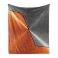 thumbnail image 1 of Orange and Grey Soft Flannel Fleece Blanket, 3D Style Machinery Structure Image Detailed Vivid Modern Contrast Colors, Cozy Plush for Indoor and Outdoor Use, 50" x 70", Orange Grey, by Ambesonne, 1 of 5