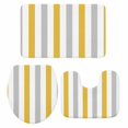 thumbnail image 1 of Orange Grey Striped Bath Mat 3 Piece Bathroom Rug Set, Geometric Vertical Stripes White Non Slip Bath Rug Contour Mat and Toilet Lid Cover, Absorbent Shower Mats Soft Bath Rugs and Mats Sets, 1 of 8