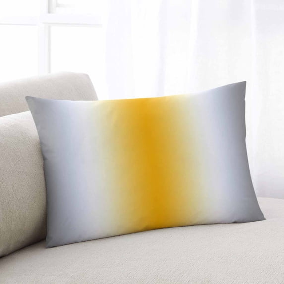 Orange Grey White Throw Pillow Covers, Farmhouse Ombre Color Modern Simple Soft Breathable Pillow Cases with Invisible Zipper for Sleeping, Standard Pillowcases for Couch Bed Sofa Chair 20x26 Inches