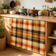 thumbnail image 1 of Orange Grid Cabinet Curtains for Kitchen 35"Wx35"L, Fall Minimalist Orange Gray Plaid Stripes Modern Country Laundry Sink Cabinets Magic Tape Short Curtain Privacy Panel for Bathroom Vanity Cabinets, 1 of 9