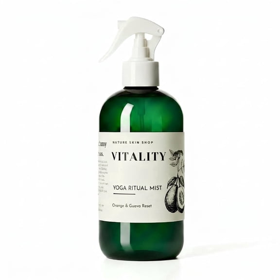 Nature Skin Shop Vitality Yoga Ritual Mist Sweet Orange and Guava Non-Toxic & Non-Slip Mat Cleaner for All Mats 8.5 oz
