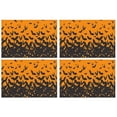 thumbnail image 1 of Orange Halloween Bats Summer Placemats Table Placemats Set Of 4-Linen Kitchen Washable Placemats Table Mats 11.8"x17.7" Non-Slip Heat Resistant, 1 of 6