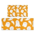 thumbnail image 1 of Orange Halloween Cute Ghosts Kitchen Rugs Sets Of 2,Anti Fatigue Kitchen Mat Rugs Non Slip Washable,Decorative Kitchen Floor Mats for Kitchen,Sink,Laundry,17"x30"+17"x47", 1 of 7